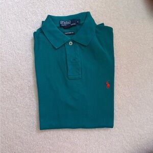 Polo by Ralph Lauren Teal Polo Shirt with Red Logo vintage